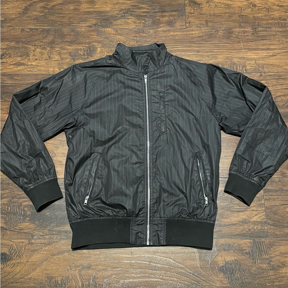 Stussy Black Pinstripe windbreaker jacket